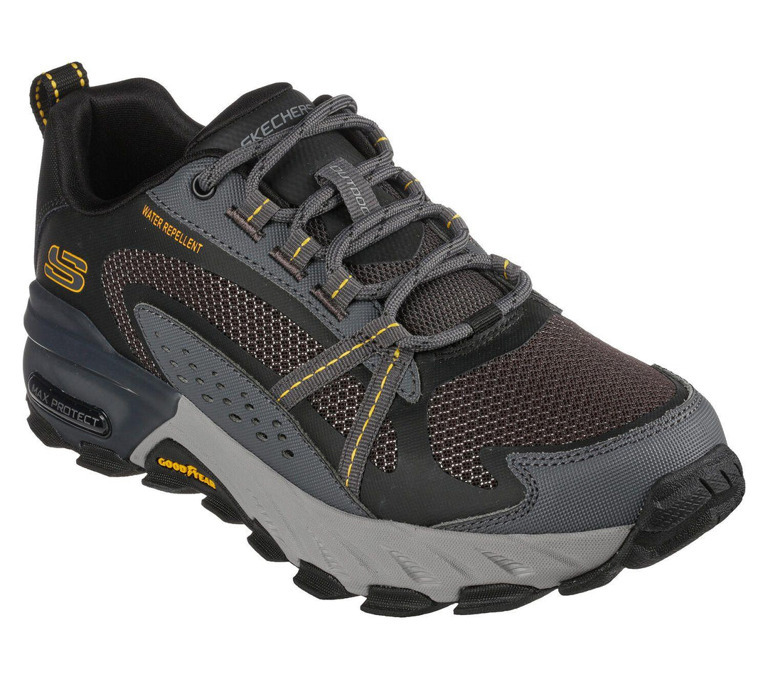 Men's Wide Fit Skechers 237303 Max Protect outdoor Walking Trainers in Black - Image 3