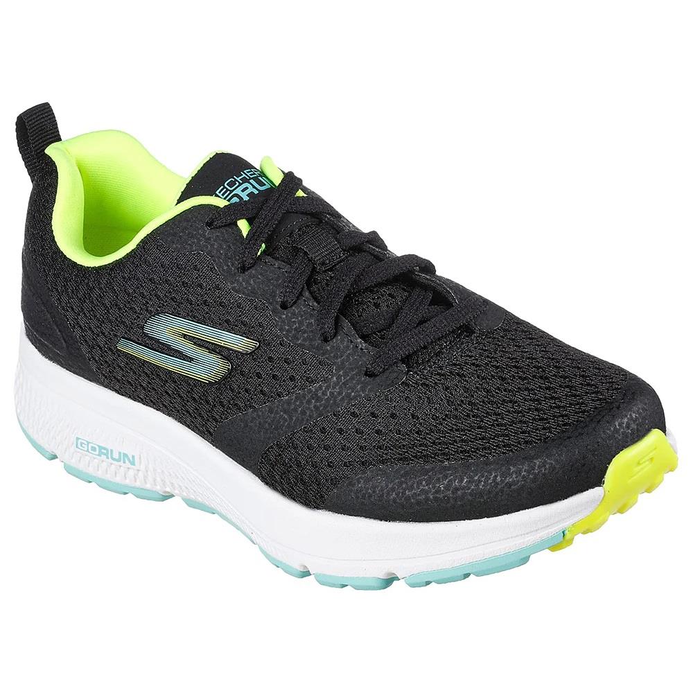 Women's Wide Fit Skechers 128277 Performance Go Run Consistent Intensify Trainers in Black/Lime - Image 3