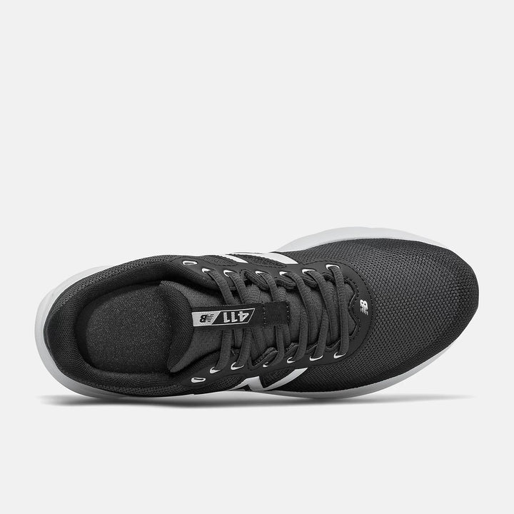 Mens Wide Fit New Balance M411LB2 Walking and Running Trainers in Black - Image 1