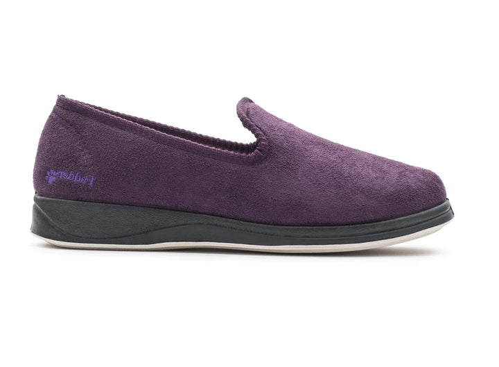 Womens Wide Fit Padders Repose Slippers in Purple - Image 1