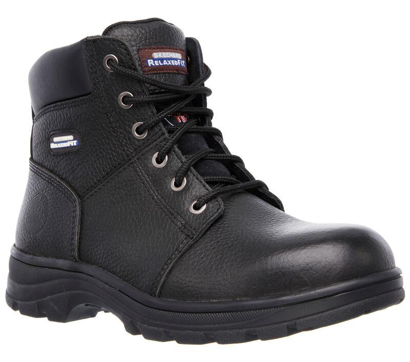Men's Wide Fit Skechers Work shire 77009 Safety Boots in Black - Image 3