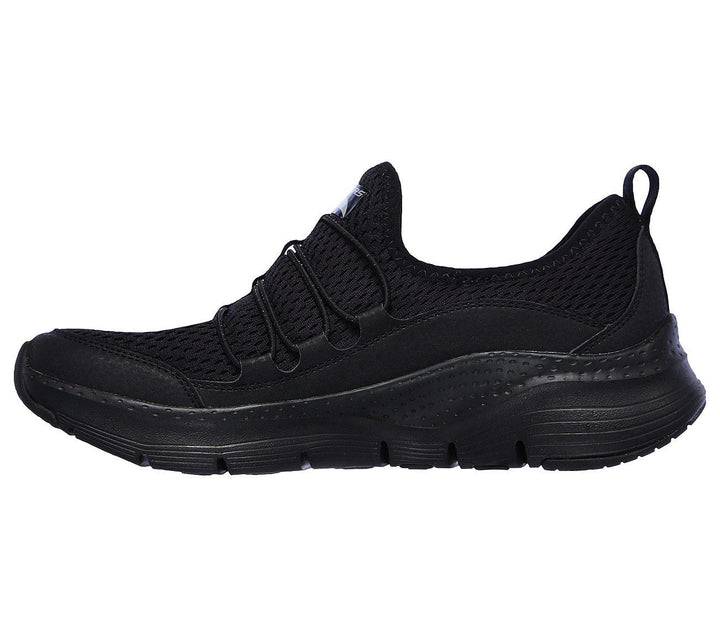 Women's Wide Fit Skechers Lucky Thoughts 149056 Arch Fit Trainers in Black - Image 1