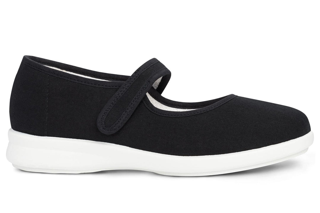 Womens Wide Fit DB Jura Canvas in Black - Image 3
