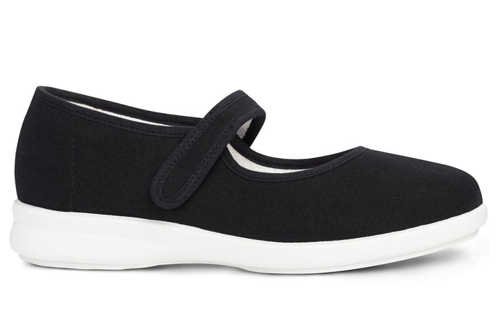 Womens Wide Fit DB Jura Canvas in Black - Image 1