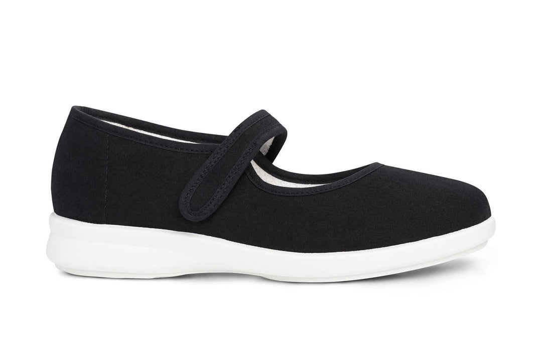 Womens Wide Fit DB Jura Canvas in Black - Image 2