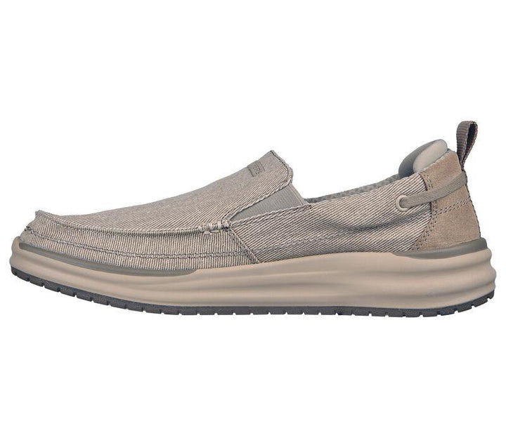 Men's Wide Fit Skechers Melo - Port Bow 204605 Arch Fit Trainers in Taupe - Image 1