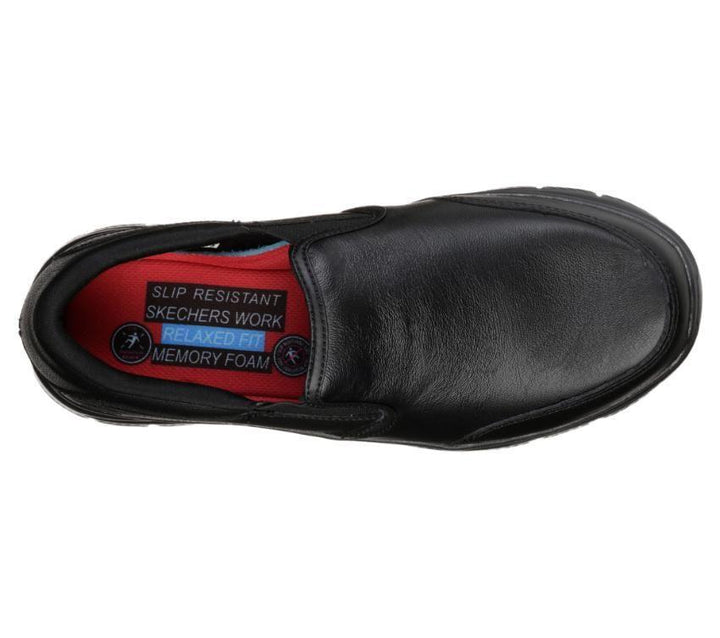 Men's Wide Fit Skechers Work 77071 Bronwood Walking Shoes in Black - Image 1