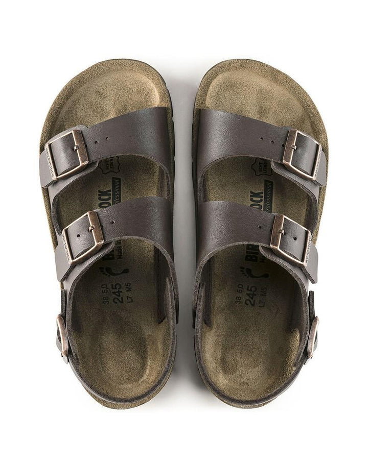 Mens Wide Fit Birkenstock 500801 Sandals in Dark Brown - Image 1