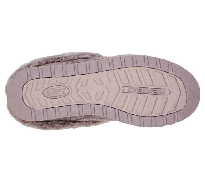 Womens Wide Fit Skechers Bobs Ice Angel 31204W Mule Slippers in Black - Image 1