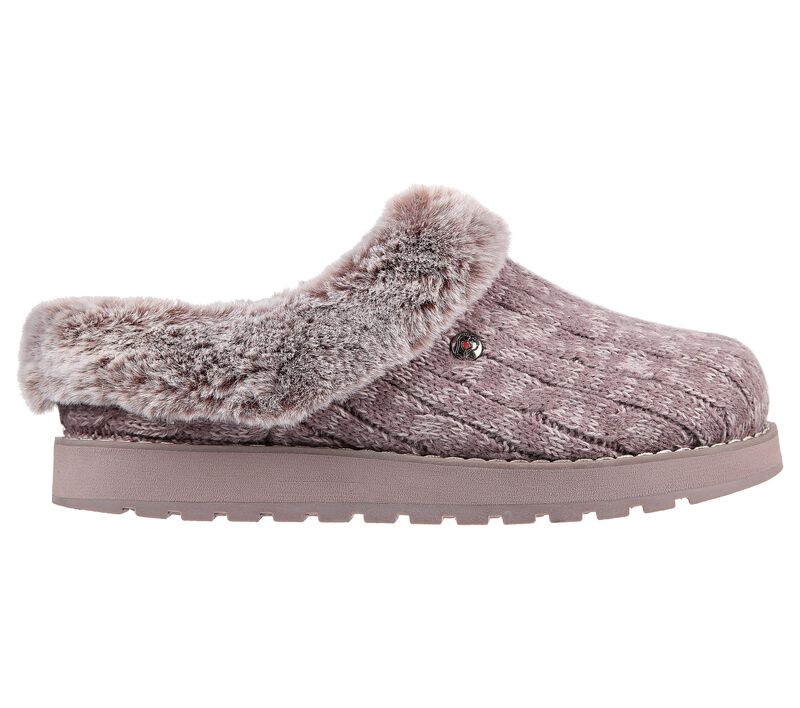 Womens Wide Fit Skechers Bobs Ice Angel 31204W Mule Slippers in Black - Image 11