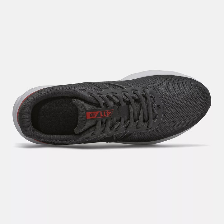 Womens Wide Fit New Balance M411CK2 Walking and Running Trainers - Black/Red in Black/Red - Image 1