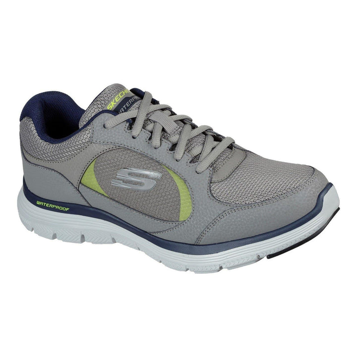 Mens Wide Fit Skechers 232222 Waterproof Luxury Flex Advantage 4.0 Walking Trainers in Grey - Image 1