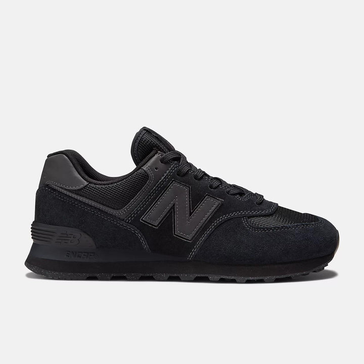 Women's Wide Fit New Balance ML574EVE Walking/Running Trainers - Exclusive - Black ENCAP