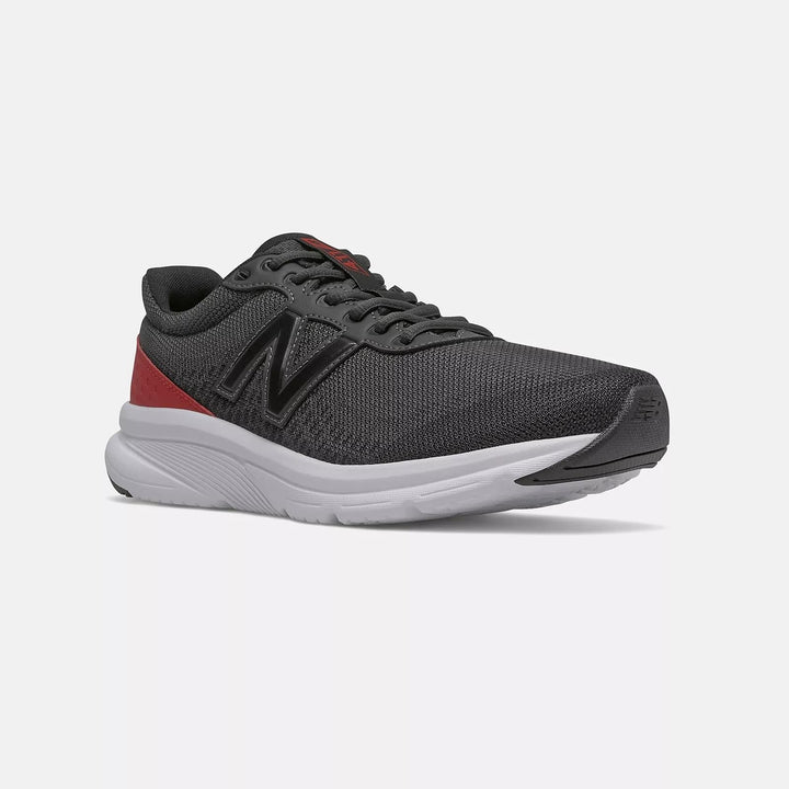 Mens Wide Fit New Balance M411CK2 Walking and Running Trainers - Black/Red in Black/Red - Image 1