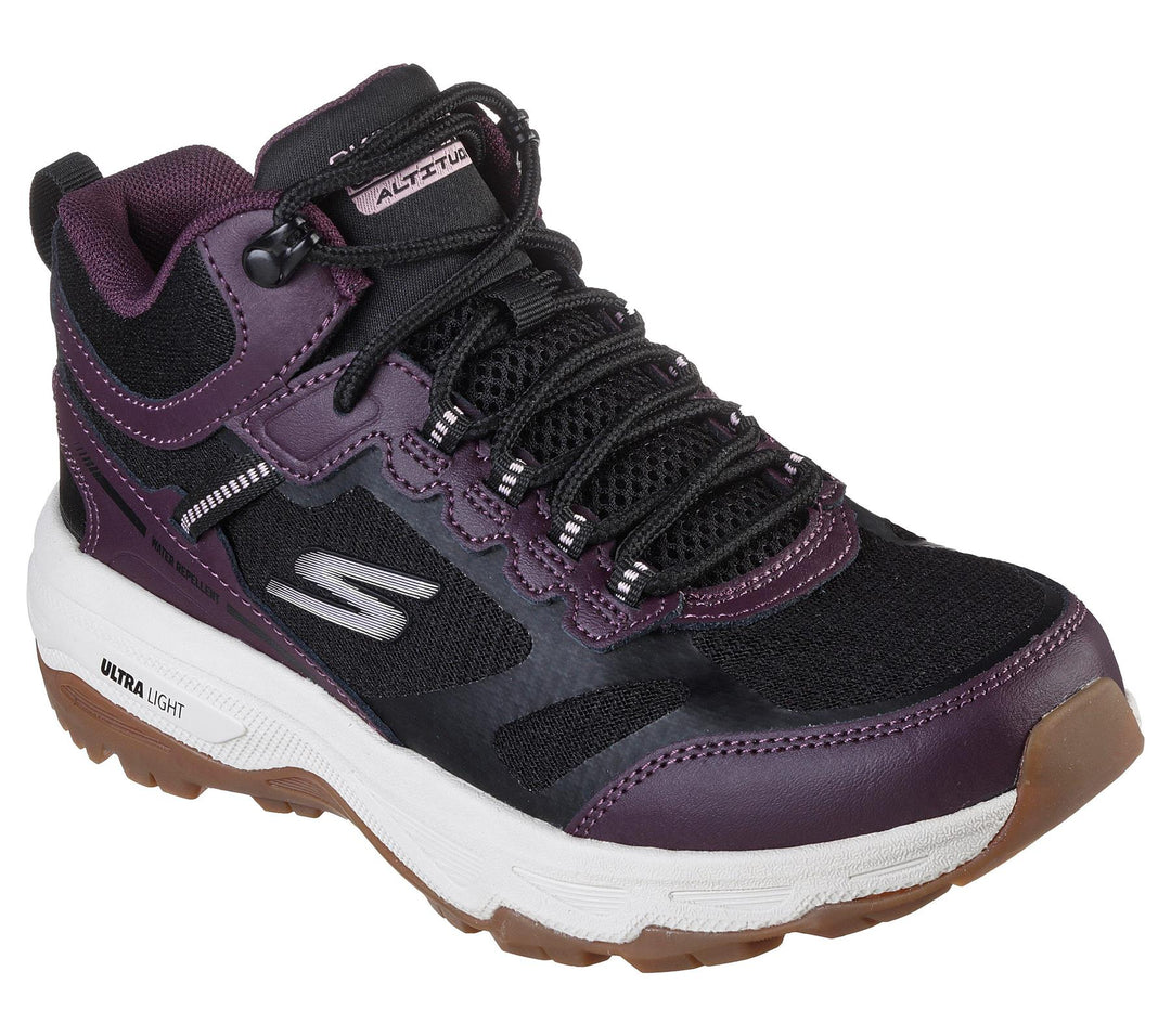 Women's Wide Fit Skechers 128206 Performance Go Run Trail Altitude-Highly Elevated Trainers in Black/Purple - Image 3
