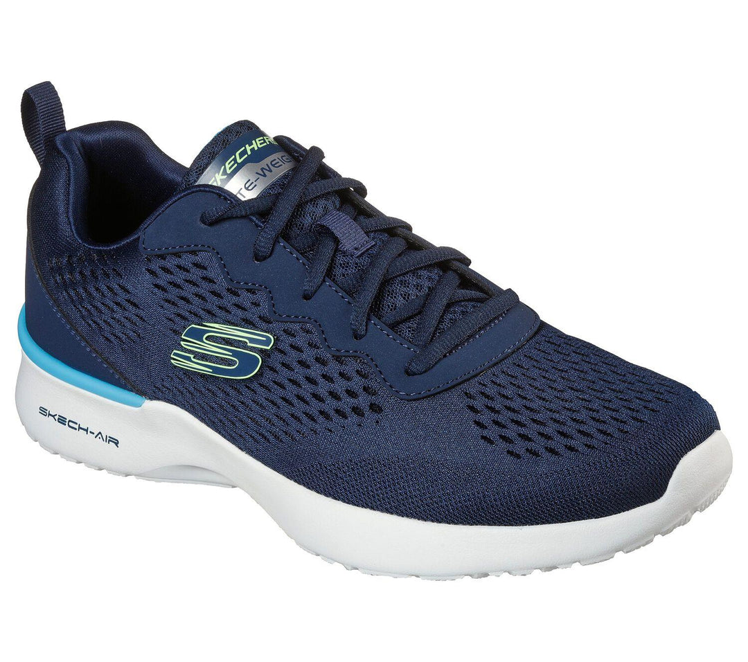 Men's Wide Fit Skechers 232291 Air Dynamight Tuned Up Walking Trainers in Navy - Image 3