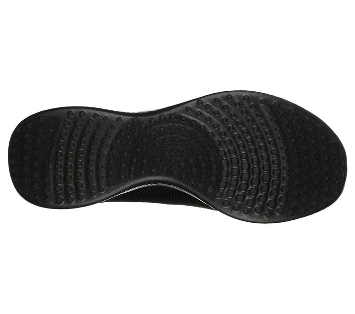 Womens Wide Fit Skechers Microburst 104134 Walking Slip On Shoes in Black - Image 1