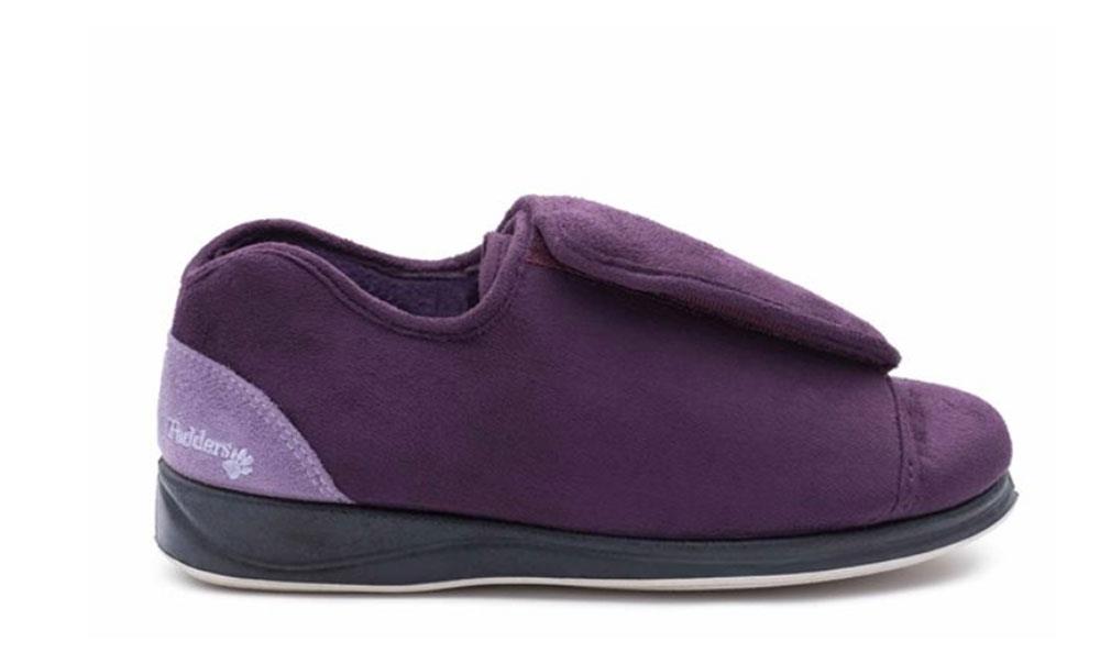 Womens Wide Fit Padders Paula Shoes in Navy - Image 4