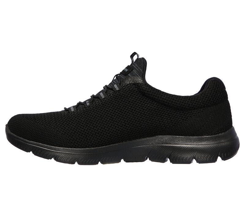 Womens Wide Fit Skechers 149206 Summits Cool Classic Walking Trainers in Black - Image 4