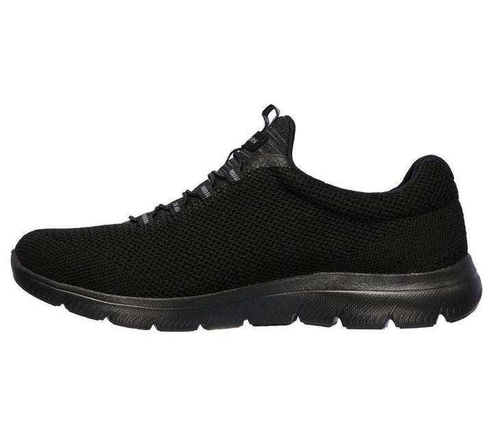 Womens Wide Fit Skechers 149206 Summits Cool Classic Walking Trainers in Black - Image 1