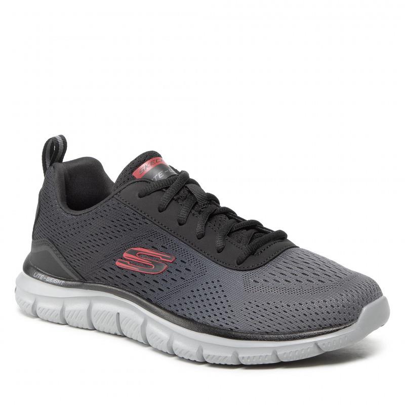Men's Wide Fit Skechers 232399 Track-Ripkent Walking Trainers in Black/Charcoal - Image 3