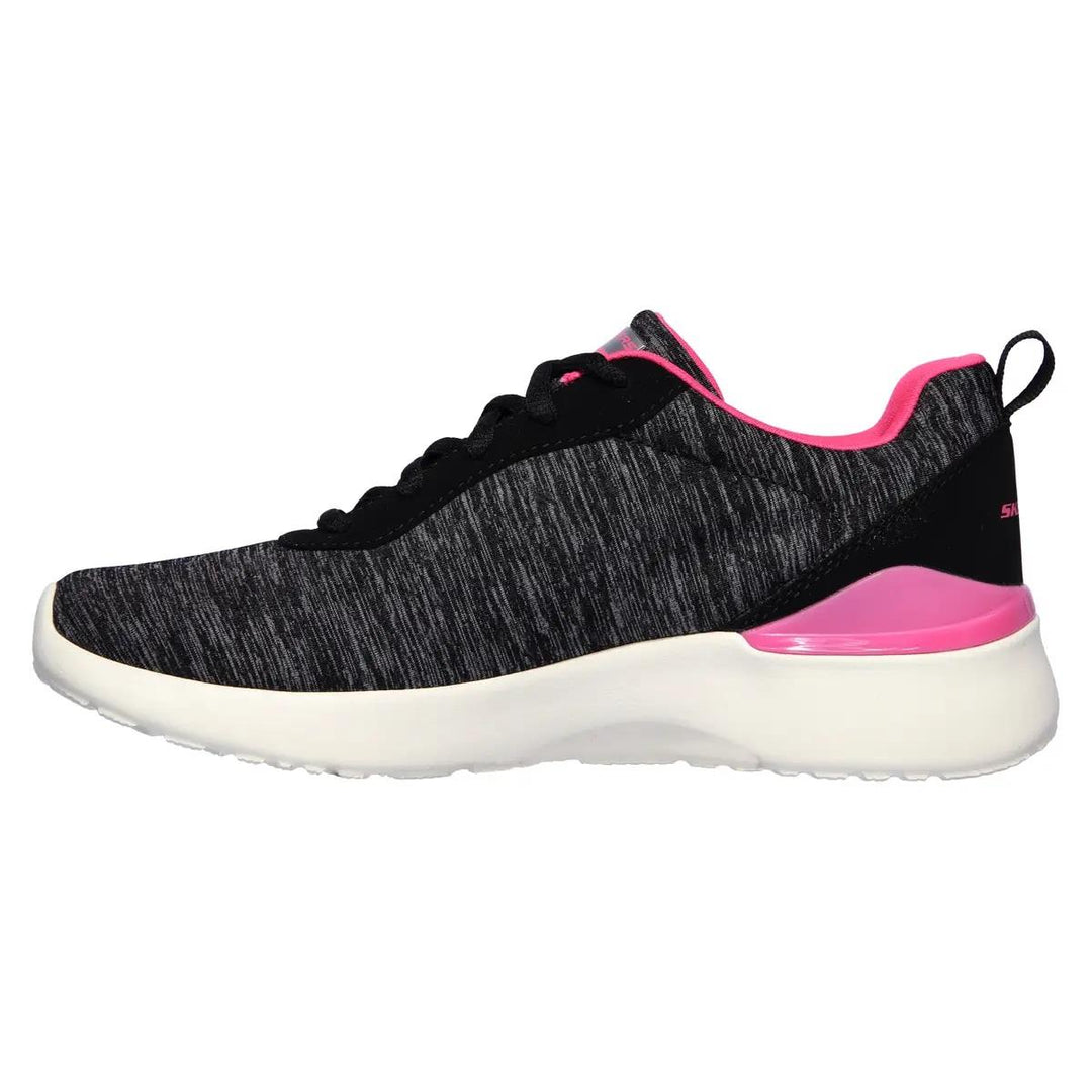 Womens Wide Fit Skechers Paradise Waves 149344 Walking Trainers in Black/Hot Pink - Image 4