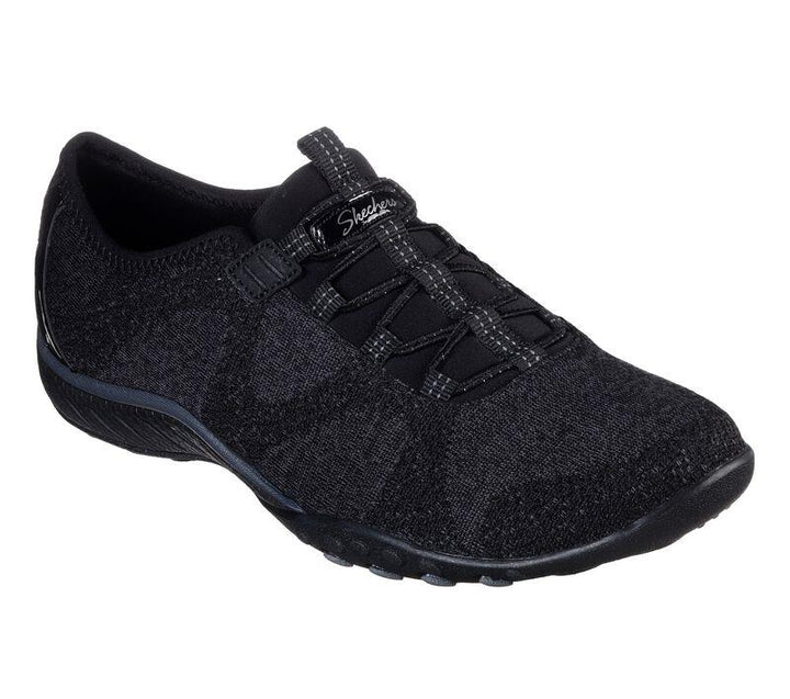 Women's Wide Fit Skechers 23855 Breathe Easy Opport Shoes in Black - Image 1