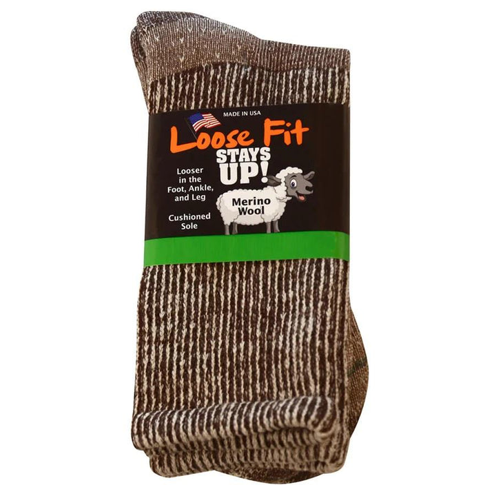 Mens Loose Fit 394 Merino Wool Crew Hiking Socks in 12 UK-15 UK - Image 1