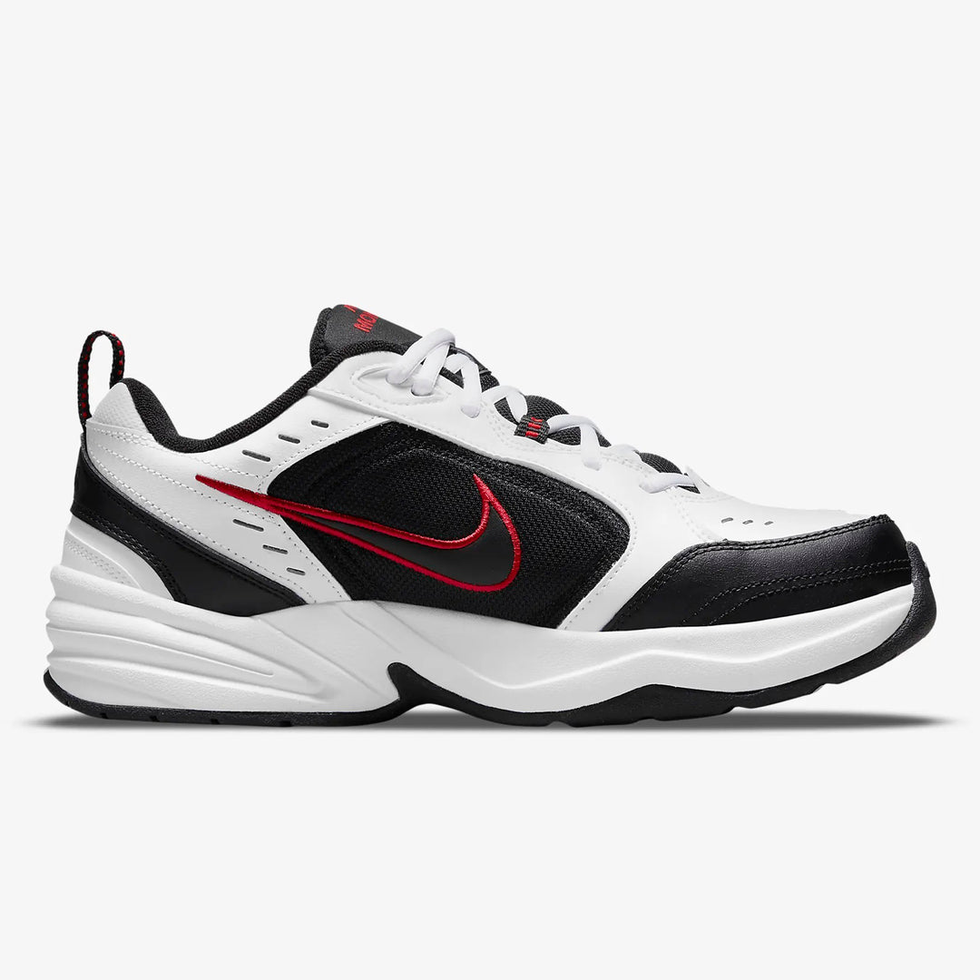 Men's Wide Fit Nike 416355-101 Air Monarch Iv Training Shoes in White/Black - Image 2