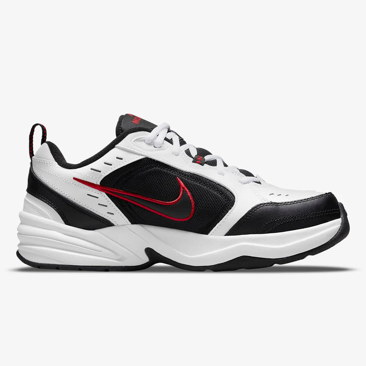 Men's Wide Fit Nike 416355-101 Air Monarch Iv Training Shoes in White/Black - Image 1
