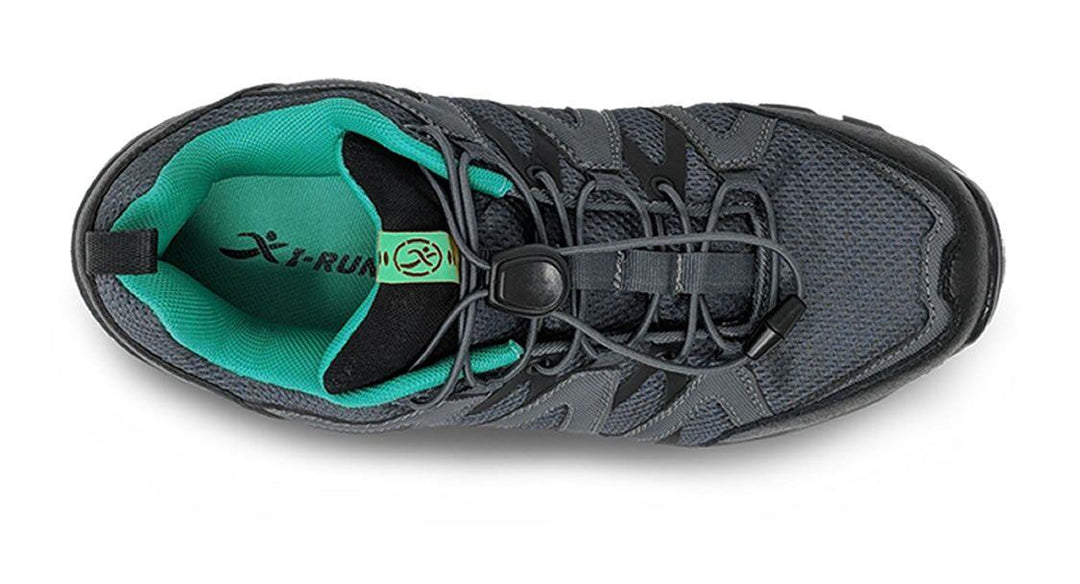 Womens Wide Fit I-Runners Explorer Hiking Trainers in Grey/Teal - Image 4
