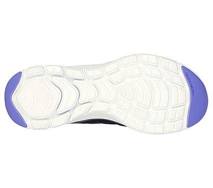 Womens Wide Fit Skechers 149580W Vegan Walking Trainers in Navy Multi - Image 6