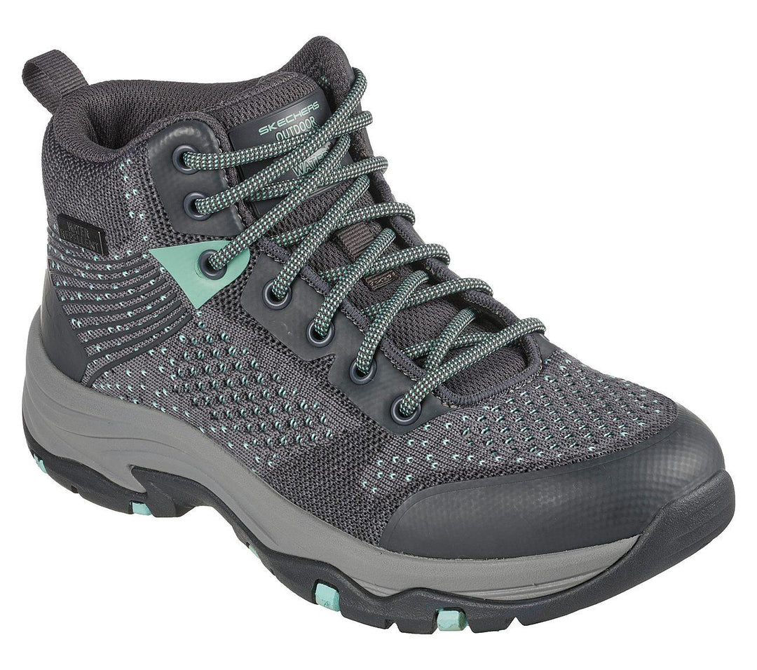 Womens Wide Fit Skechers 158351 Trego Vegan Waterproof Hiking Boots in Grey/Multi - Image 3