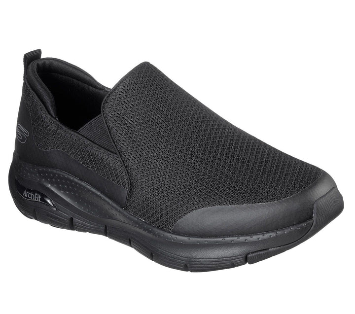 Mens Wide Fit Skechers SK232043WW Arch Fit Banlin Walking Trainers in Black - Image 1