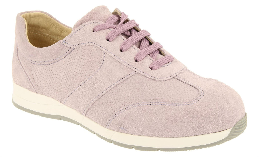 Womens Wide Fit DB Scaup Canvas in Sky Blue Suede - Image 8