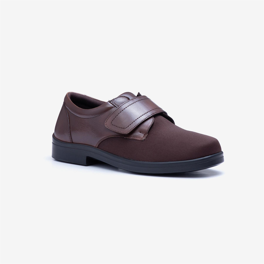 Mens Wide Fit Tredd Well Benjamin Velcro Soft Stretch Shoes in Black - Image 13