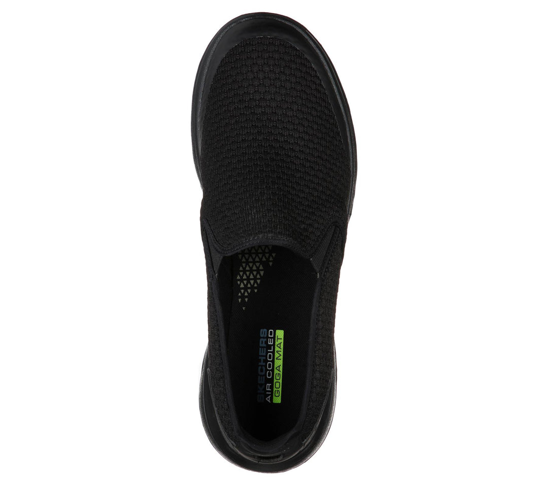 Mens Wide Fit Skechers Apprize Go Walk 5-55510 Walking Trainers in Black - Image 5