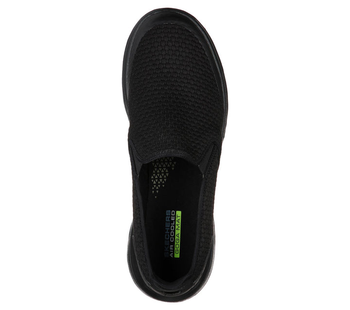 Mens Wide Fit Skechers Apprize Go Walk 5-55510 Walking Trainers in Black - Image 1