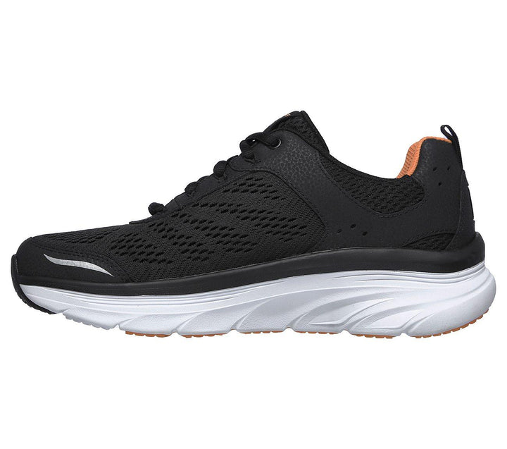 Men's Wide Fit Skechers 232044 D'lux Walker Walking Trainers in Black/White - Image 1