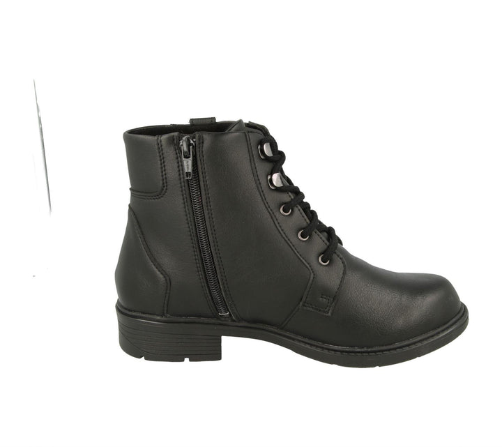 Womens Wide Fit DB Atlas Vegan Boots in Tan - Image 1