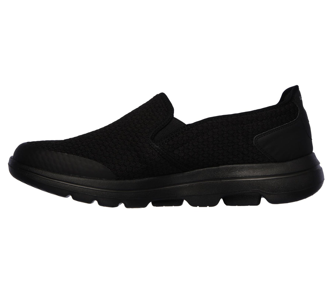 Mens Wide Fit Skechers Apprize Go Walk 5-55510 Walking Trainers in Black - Image 4
