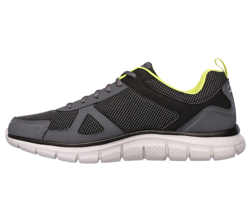 Mens Wide Fit Skechers 52630 Track-Bucolo Walking Trainers in Charcol Lime - Image 4