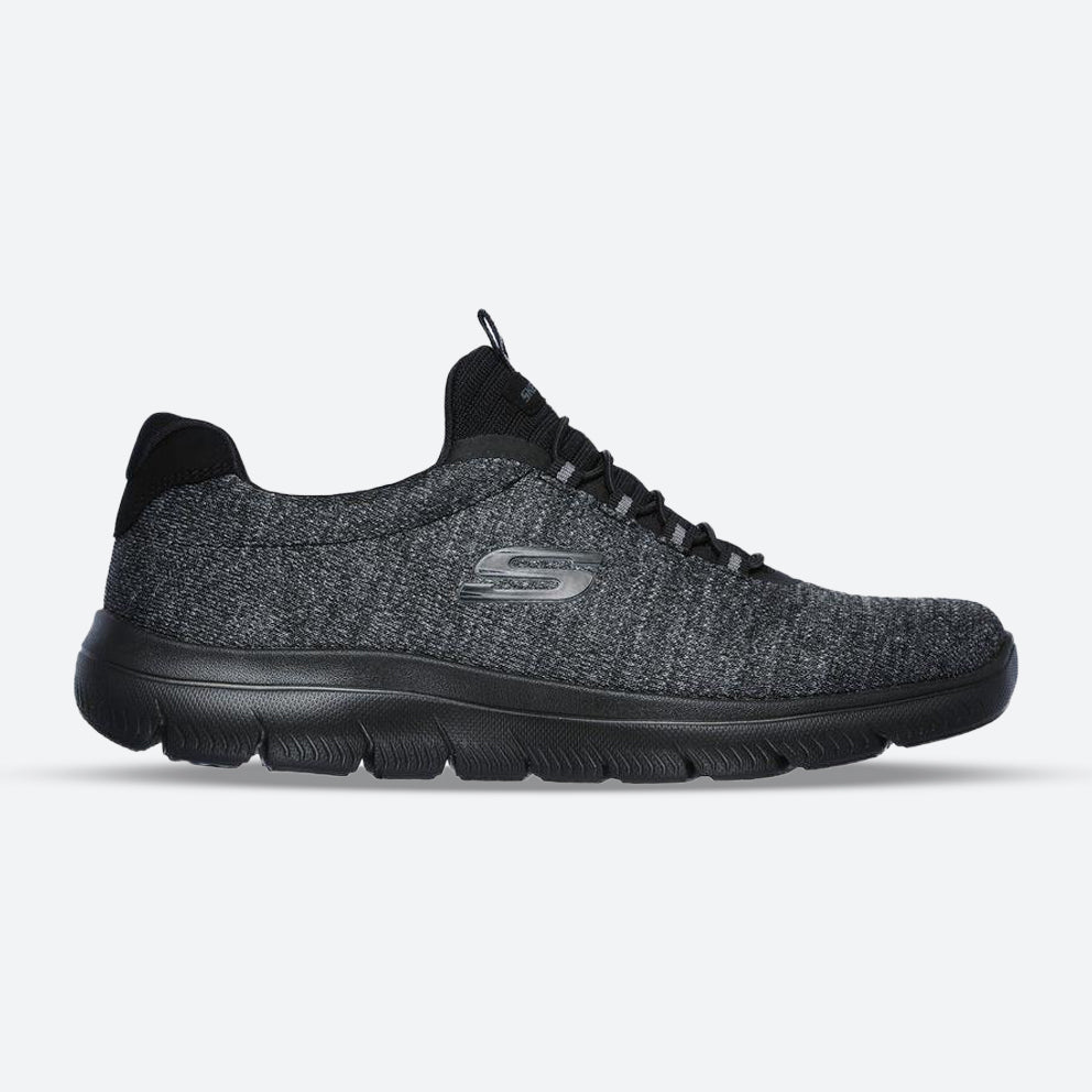 Men's Wide Fit Skechers 52813 Summits Forton Walking Trainers in Black - Image 1