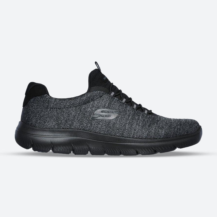 Men's Wide Fit Skechers 52813 Summits Forton Walking Trainers in Black - Image 1