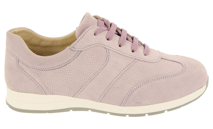 Womens Wide Fit DB Scaup Canvas in Sky Blue Suede - Image 1