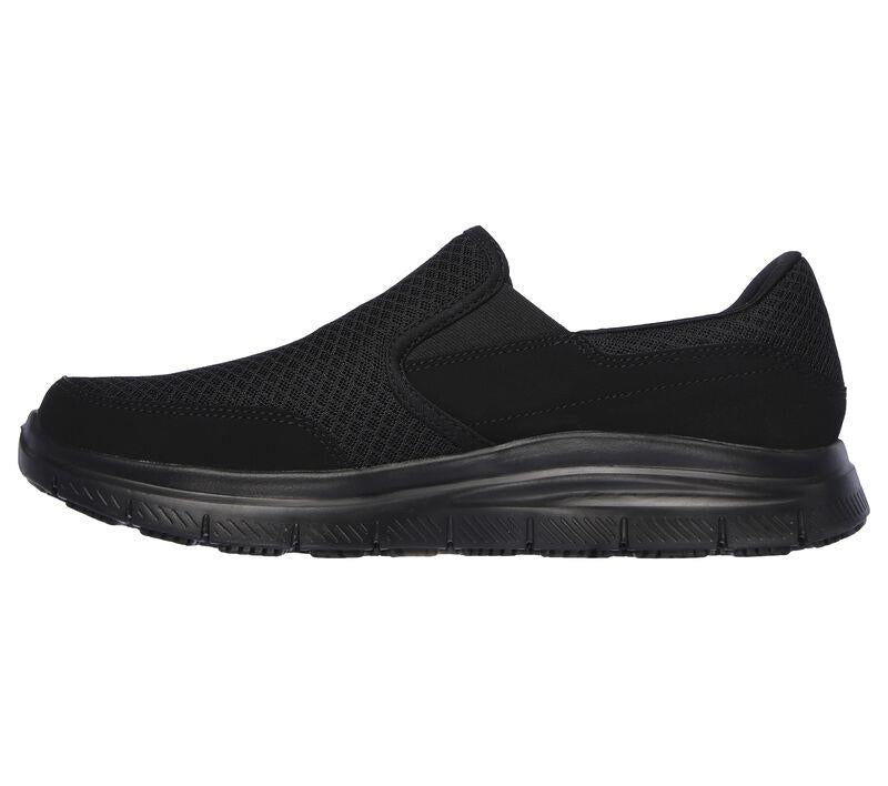 Mens Wide Fit Skechers Work Flex Advantage 77048 McAllen Slip On Walking Trainers in Black - Image 5