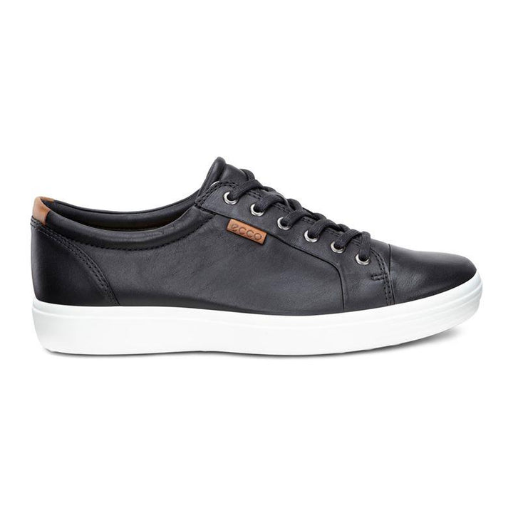 Men's Wide Fit ECCO Soft 7 Shoes in Black - Image 1