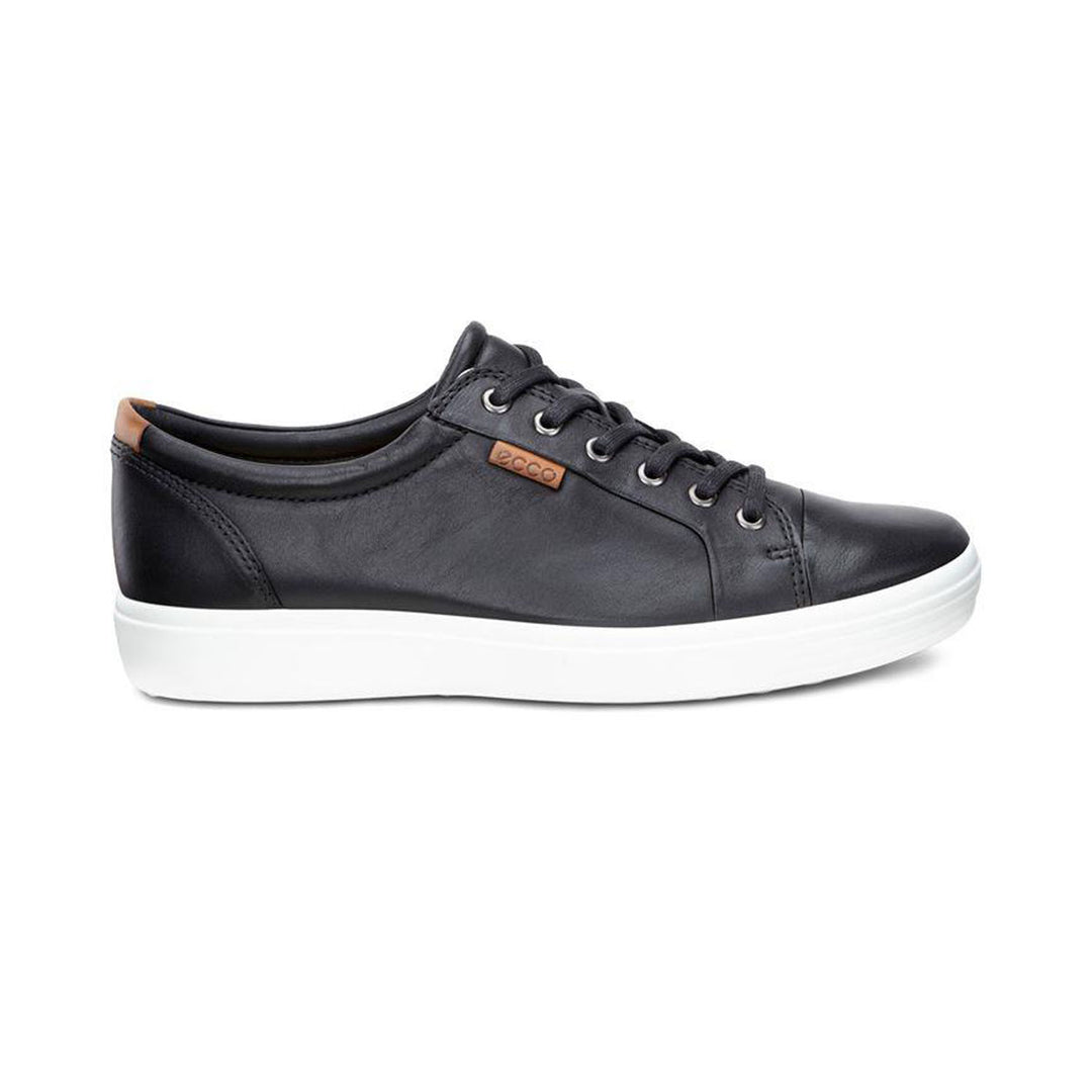 Men's Wide Fit ECCO Soft 7 Shoes in Black - Image 2