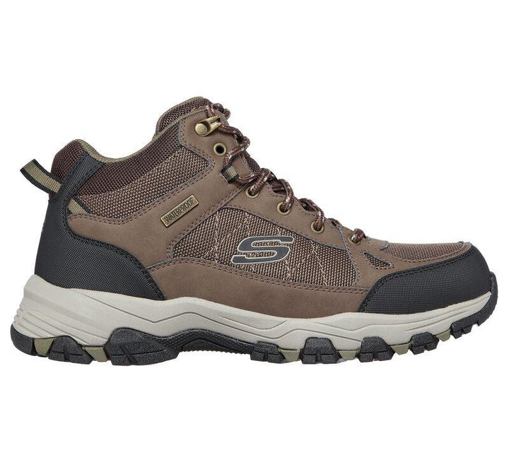 Men's Wide Fit Skechers 204477 Selmen Melano Hiking Boots in Chocolate - Image 1
