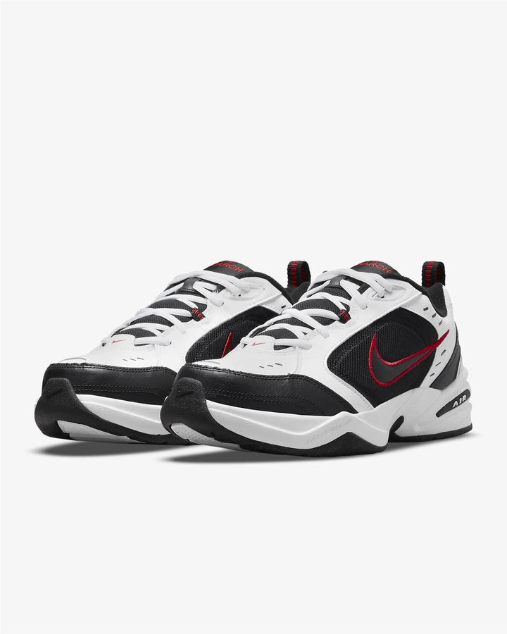 Men's Wide Fit Nike 416355-101 Air Monarch Iv Training Shoes in White/Black - Image 1